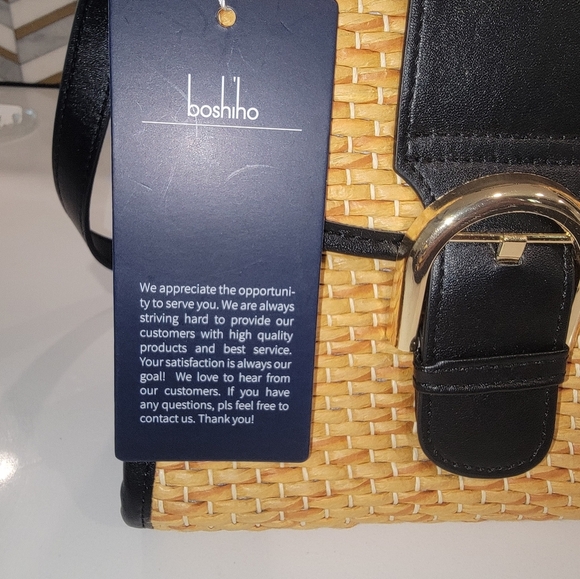 Retro Straw Woven Handbag Women Small Cross Body Bag Shoulder Messenger Satchel - Picture 5 of 11